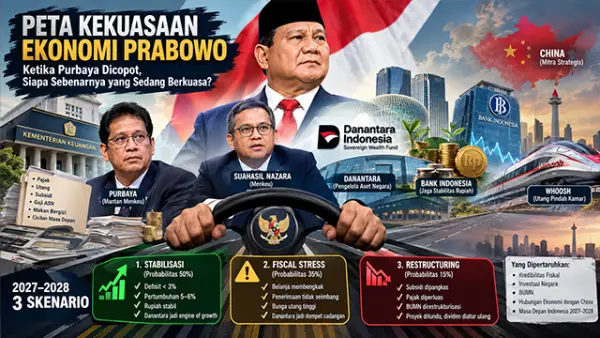 Saat publik dihebohkan oleh Purbaya Yudhi Sadewa yang lengser sebagai Menkeu RI dan diganti oleh Suahasil Nazara. (Sumber : AI/ChatGPT).