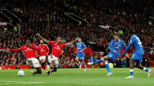 Brighton cetak gol penentu kemenangan atas Manchester United di ajang Carabao Cup. (Sumber: web/reuteus.com)