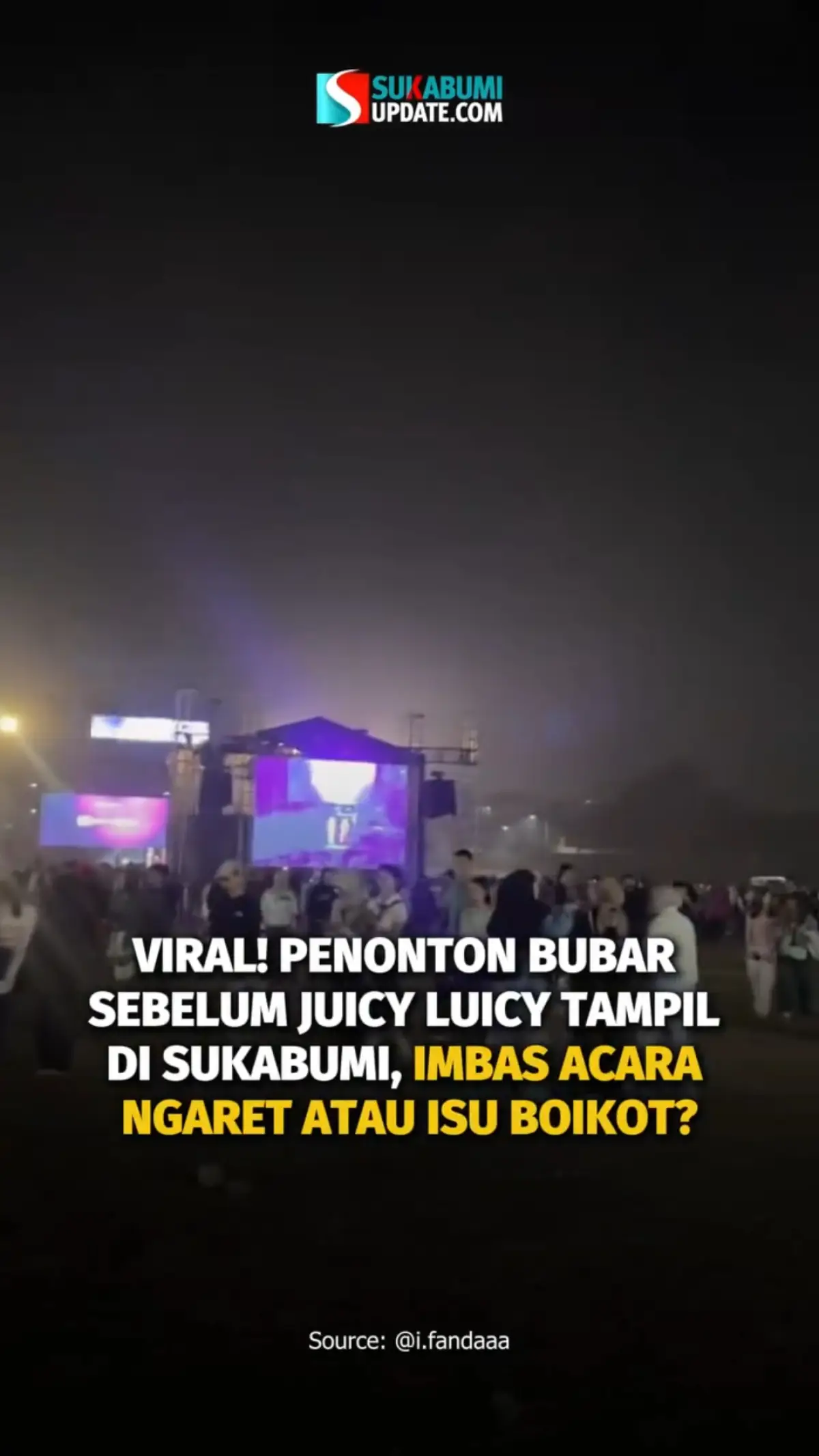 Viral! Penonton Bubar Sebelum Juicy Luicy Tampil Di Sukabumi, Imbas Acara Ngaret Atau Isu Boikot?