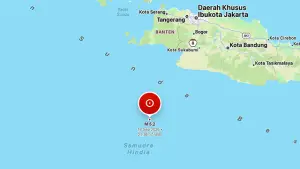 Gempa di laut Samudra Hindia, M5,2 Jumat (18/09/2026). (Sumber : BMKG)