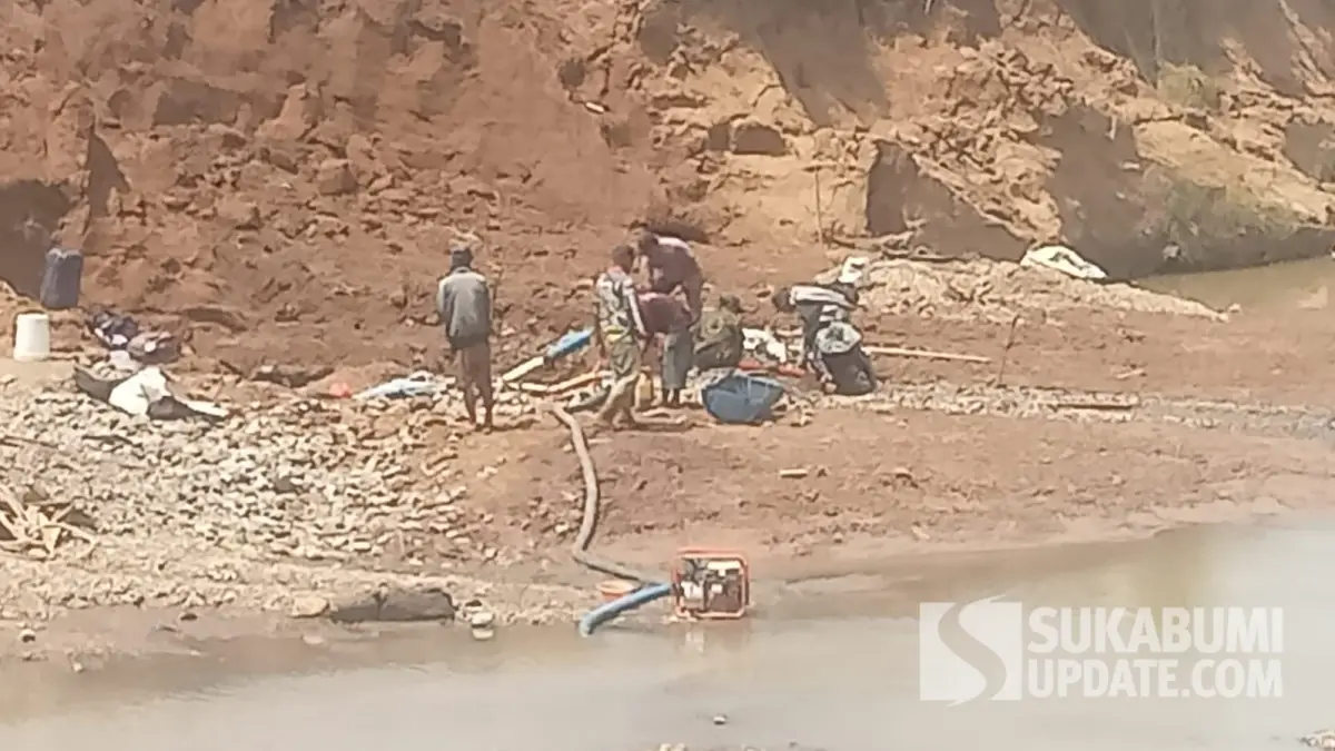 Mesin Penambang Emas Muncul di Sungai Cikaso Sukabumi, Kades Khawatir Air Makin Keruh