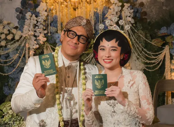 Andre Taulany Bagikan Momen Menikah dengan Amanda Rigby: Asoy Deh Gaspol Beibeh! (Sumber : Instagram/@andreastaulany)