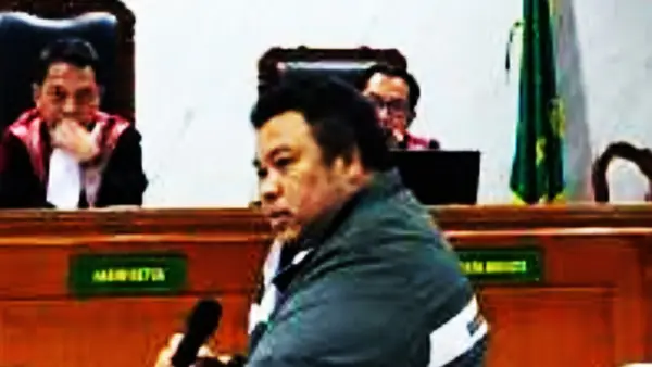 Inspektur Dua Yayat Sudrajat, saksi dalam perkara dugaan suap proyek di Pemerintah Kabupaten Bekasi. (Sumber: dok persidangan)