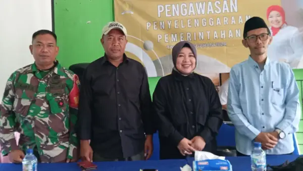 Lina Ruslinawati saat melaksanakan pengawasan di wilayah Desa Caringin, Kecamatan Gegerbitung, Kabupaten Sukabumi. Minggu (20/9/2026). (Sumber Foto: Istimewa)