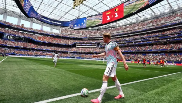 Aksi Kevin de Bruyne saat membela Belgia di Piala Dunia 2026 (Sumber: web/reuteus.com)