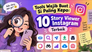 Ilustrasi - Mau kepoin story Instagram, yuk cek tools ini. (Sumber : AI/Copilot).