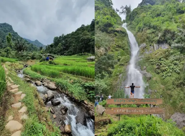 Curug Cibareubeuy, salah satu destinasi wisata yang bisa dikunjungi saat menikmati libur akhir pekan. (Sumber : Gmaps)