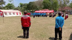 Pelatihan dan pembentukan kampung siaga bencana (KSB) Desa Tegalbuleud Kecamatan Tegalbuleud, Sukabumi (15-16 Oktober 2024). (Sumber : Instagram/@fk_tagana_kab.sukabumi).