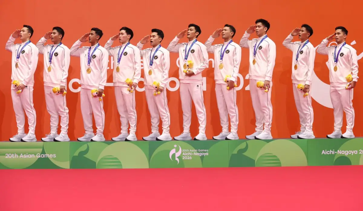 Asian Games 2026: Indonesia Raih Emas Pertama dari Bulu Tangkis Beregu Putra usai Kalahkan Cina 3-2