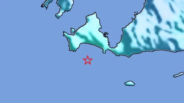 Episenter gempa M4,6 di Sumur Banten pada Jumat (25/9/2026) pukul 20.47 WIB. (Sumber Foto: BMKG)