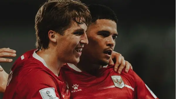 Ole Romeny dan Ragnar Oratmangoen cetak gol untuk Timnas Indpnesia menghadapi Singapura di FIFA ASEAN Cup 2026 (Sumber: Instagram/@timnasindonesia)