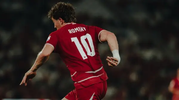 Aksi Ole Romeny saat membela Timnas Indonesia meghadapi Singapura di FIFA ASEAN Cup 2026 (Sumber: Instagram/@oleromeny)