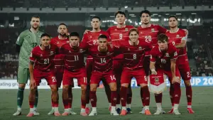Starting line up Timnas Indonesia saat menghadapi Singapura di FIFA ASEAN Cup 2026. (Sumber: Instagram/@luke.vickery_)