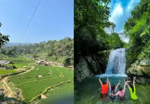 Curug Leuwi Asih, salah satu air terjun yang memiliki jalur trekking menarik di Bogor. (Sumber : Gmaps)