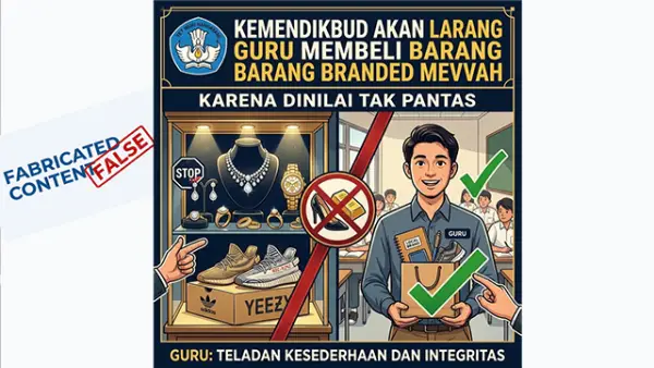 Cek Fakta: Kemendikbud larang guru memiliki barang mewah. (Sumber : Threads).