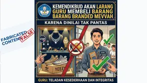 Cek Fakta: Kemendikbud larang guru memiliki barang mewah. (Sumber : Threads).