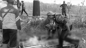 Kecelakaan tunggal di jalan provinsi ruas Waluran–Tamanjaya–Palangpang, Desa Tamanjaya, Kecamatan Ciemas, Kabupaten Sukabumi, Selasa (29/9/2026). (Sumber : Istimewa.).