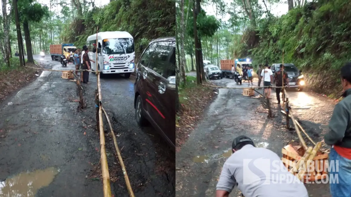 Jalan Cipanas Kabandungan Retak Diterjang Hujan Ekstrem, Dinas PU Sukabumi Terjunkan Tim Teknis