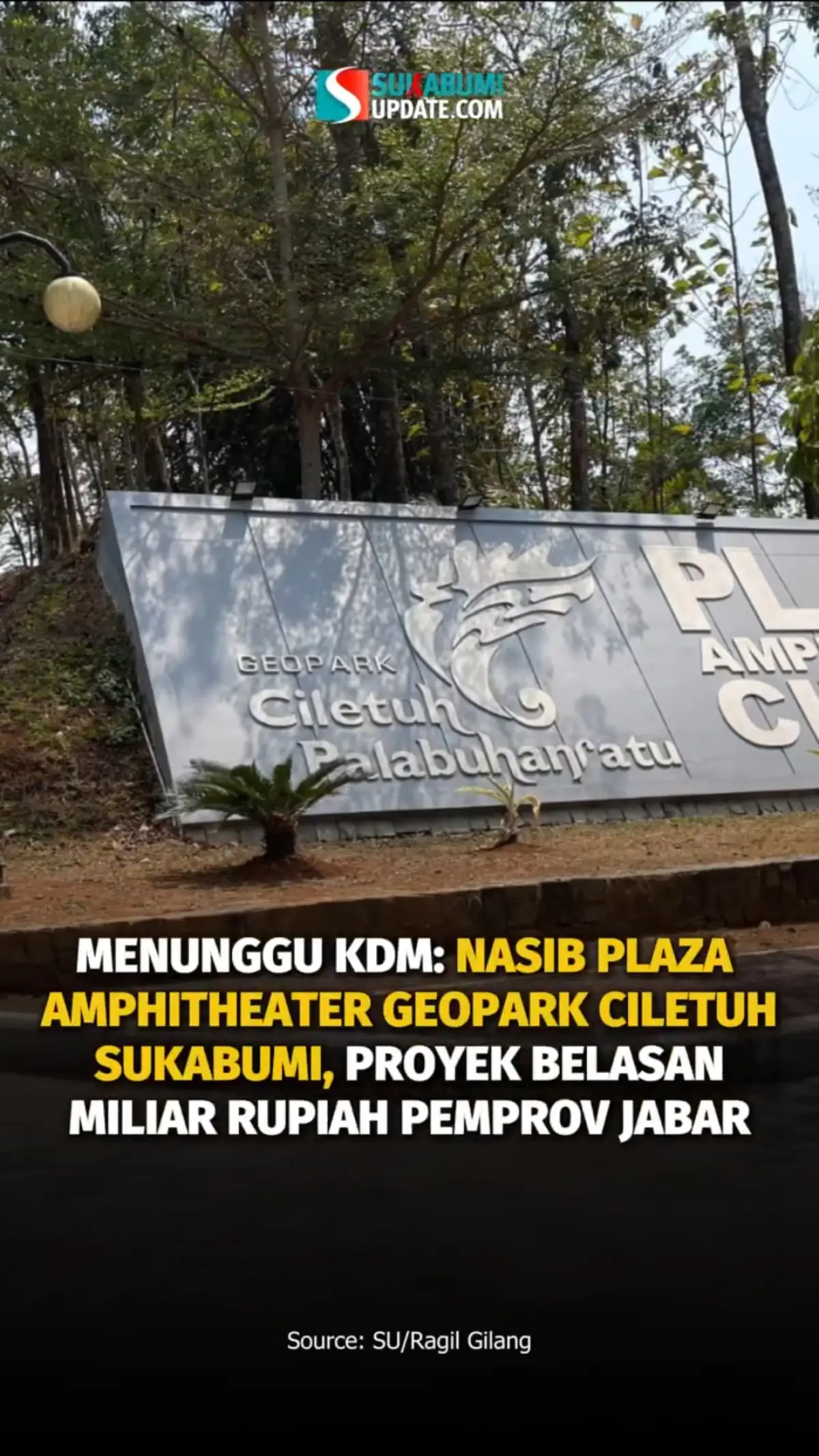 Menunggu KDM: Nasib Plaza Amphitheater Geopark Ciletuh Sukabumi, Proyek Belasan Miliar Rupiah Pemprov Jabar
