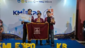 TIM P2MW NPU yang Raih Juara Harapan 2 di KMI Expo XVII 2026 (Sumber : Nusa Putra University).