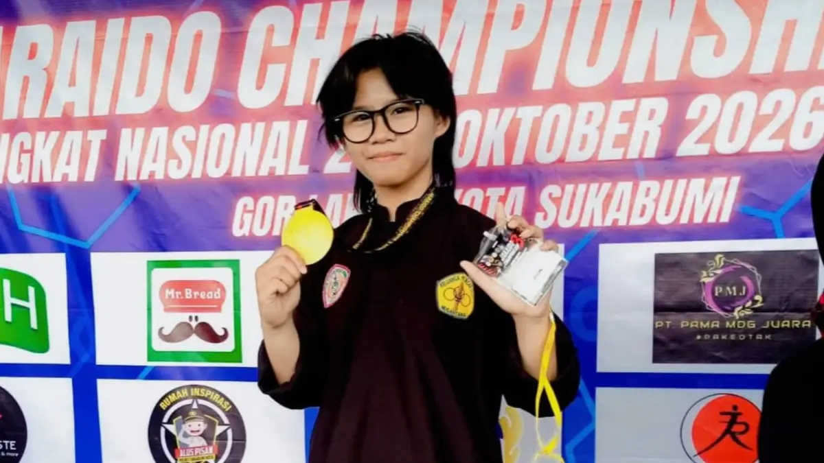 Mengalir Darah Pesilat Sang Buyut, Cantika Siswi SMP di Surade Sukabumi Sabet Juara 1 Nasional