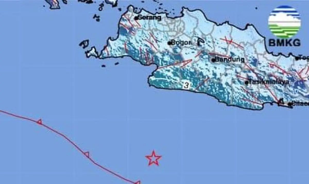 M:5.7 di Zona Megathrust Barat Daya Sukabumi, BMKG: Hati-hati Gempa Susulan