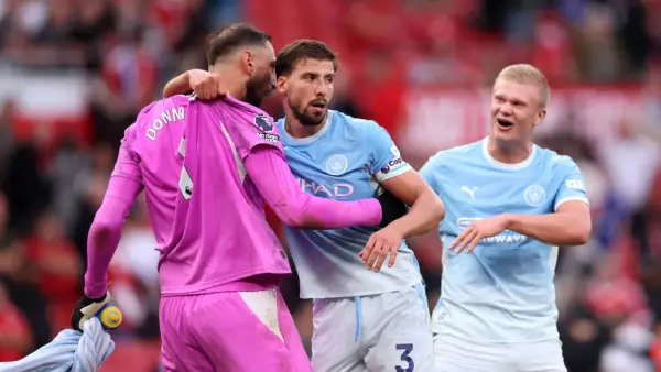 Selebrasi para pemain Manchester City saat berhasil mengalahkan Liverpool di Liga Inggris. (Sumber: web/en.as.com)