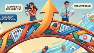 Ilustrasi AI: Lindungi Jurnalisme Tanpa Mematikan Distribusi Digital (Sumber: dok gemini)