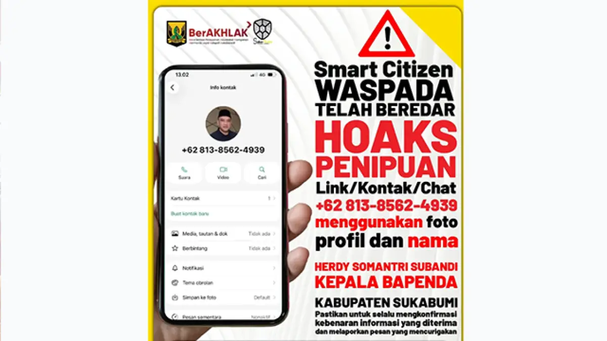 Nomor WhatsApp Penipu Catut Nama Kepala Bapenda Sukabumi Herdy Somantri