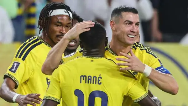 Aksi Cristiano Ronaldo saat membela Al Nassr menghadapi Neftchi Fergana  di AFC Champions League Elite (Sumber: web/espn.com)