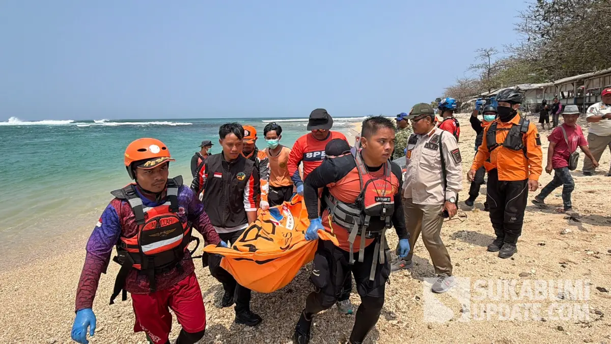 Berjarak 2 Jam, Dua Remaja Korban Ombak Pantai Cibuaya Sukabumi Ditemukan di Lokasi Berbeda