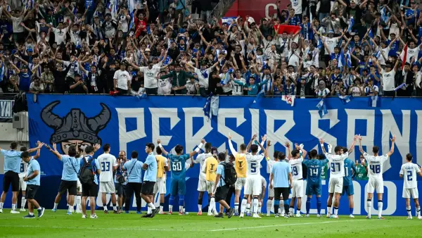 Aksi para pemain Persib dan Bobotoh merayakan kemenangan atas FC Seoul di ACL Two. (Sumber: web/the-afc.com)