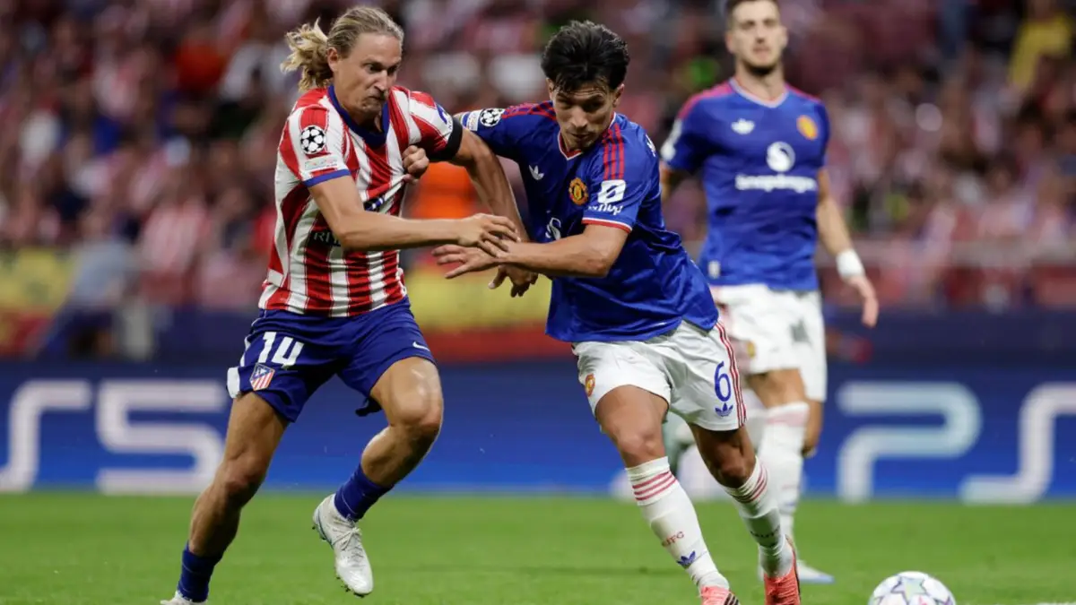 Leny Yoro Kartu Merah, Manchester United Kalah 0-2 dari Atletico Madrid di Liga Champions
