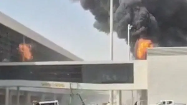Serangan udara di Bandara Internasional King Khalid Riyadh Arab Saudi (Sumber : dok warganet)