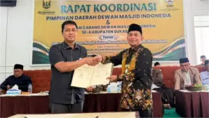BPJS Ketenagakerjaan Jalin MoU dengan DMI Kabupaten Sukabumi. (Sumber Foto: Istimewa)