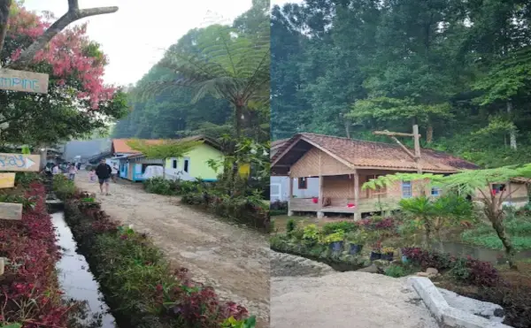 Kampung Stamplat Girang, salah satu destinasi wisata unik yang ada di Selatan Bandung. (Sumber : Gmaps)