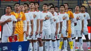 Para pemain Timnas Futsal Indonesia saat menghadapi Tanjung Verde dalam ajang Copa Das Nacoes de Futsal 2026 (Sumber: Instagram/@timnasfutsal)