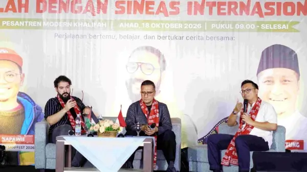 Kegiatan Jaulah Sineas Internasional SANFFEST 2026 di Pesantren Modern Khalifah Sukabumi, Minggu, 18 Oktober 2026. | Foto: Istimewa