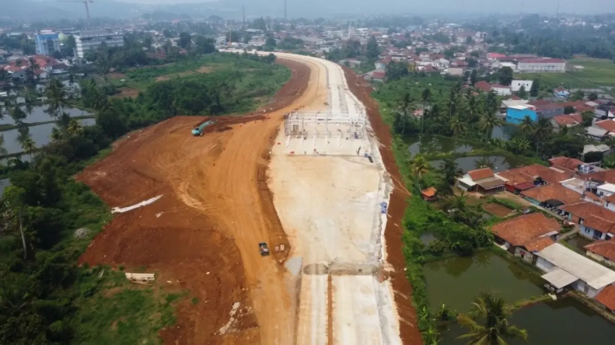 Gerbang Tol Cisaat Cibolang Dibangun, Progres Tol Bocimi Seksi 3 Capai 85,148 Persen