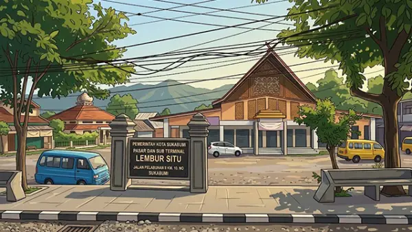 Ilustrasi Terminal Lembursitu Kota Sukabumi. (Sumber : AI/Gemini).
