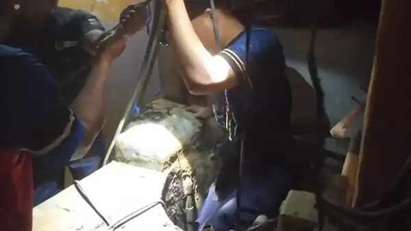 Proses evakuasi lansia 53 tahun yang terperosok ke dalam sumur sedalam 8 meter di Desa Tamanjaya, Kecamatan Ciemas, Kabupaten Sukabumi, pada Kamis (22/10/2026). (Sumber : Dok Damkar Kab Sukabumi.).