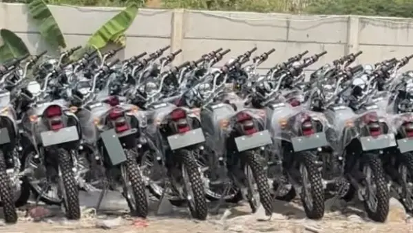 Deretan motor trail yang viral di Bekasi (Sumber: dok warga)