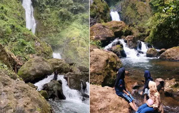 Curug Cijampang, salah satu air terjun tersembunyi yang ada di Cianjur Selatan. (Sumber : Gmaps)