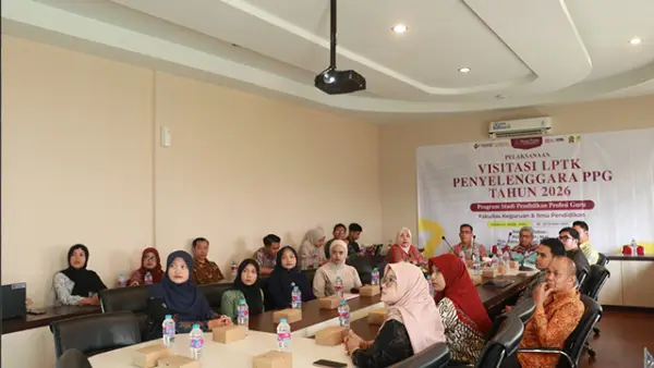Nusa Putra University (NPU) saat kegiatan visitasi Lembaga Pendidikan Tenaga Kependidikan (LPTK) penyelenggara Program Pendidikan Profesi Guru (PPG) pada 20–21 Oktober 2026. (Sumber : Nusa Putra University).