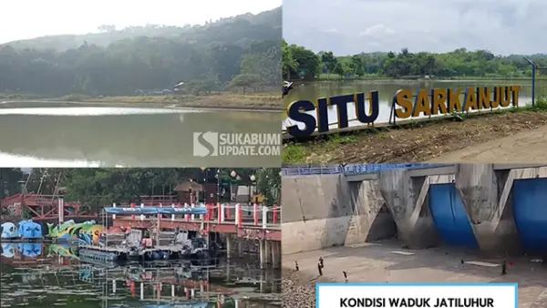 Sejumlah situ di Jawa Barat alami penyusutan akibat musim kemarau panjang. (Sumber : Sukabumiupdate.com/Inka Informasi Karawang,xyzalyn25).