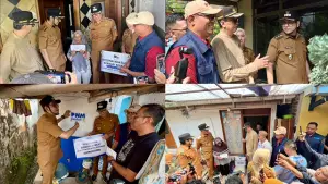 Pemkot Sukabumi bersama PNM Cabang Sukabumi salurkan bantuan program bantuan renovasi MCK bagi warga Kota Sukabumi. (Sumber : PNM).