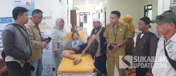 AI, pelajar SMP di Nagrak Sukabumi usai operasi di RSUD Sekarwangi (Sumber: dok pemdes)