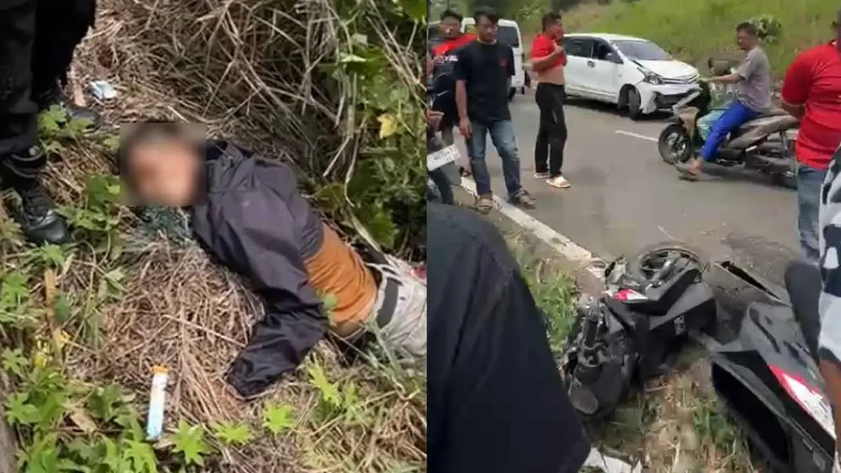 Dikejar Warga, Pelarian Terduga Maling Motor di Sukabumi Berakhir di Parit