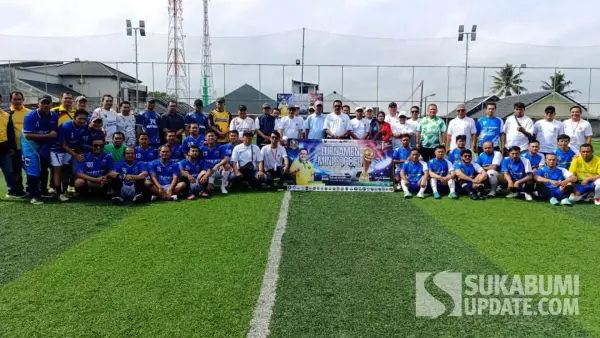 Bupati Asep Japar buka Turnamen Mini Soccer Dinas PU Sukabumi peringati Hari Bakti ke-81. (Sumber Foto: Istimewa)