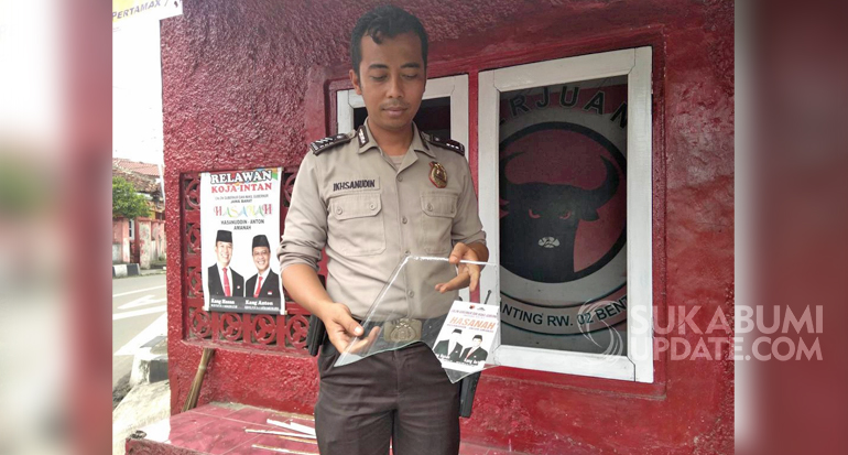 Pos Bercat Merah di Warudoyong Kota Sukabumi Jadi Sasaran Pengrusakan